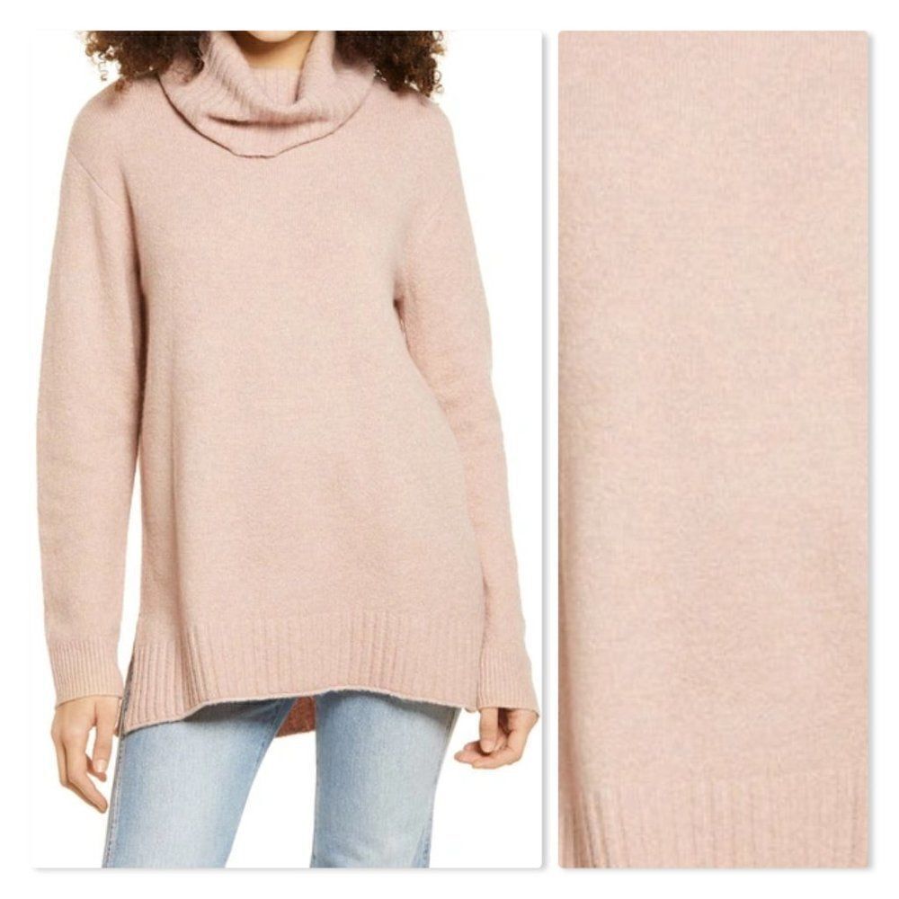 NEW! BP Longline Turtleneck Sweater size XS in Pink Adobe